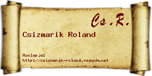 Csizmarik Roland névjegykártya
