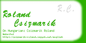 roland csizmarik business card